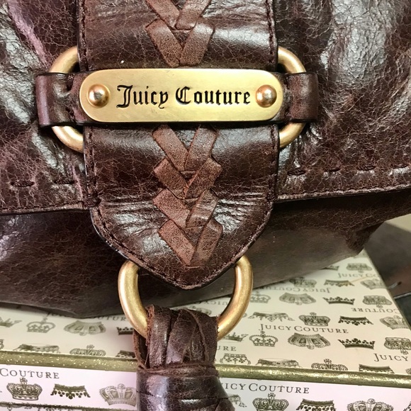 Juicy Couture vintage leather bag boho hobo - Picture 9 of 12
